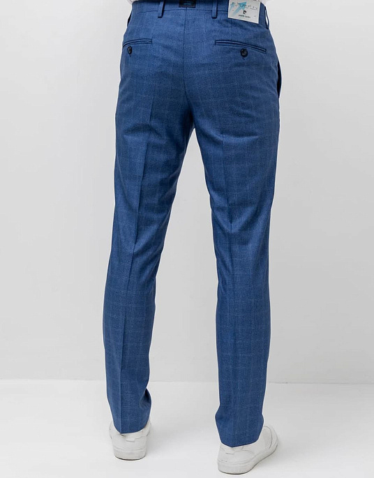 Pierre Cardin suit from the Future Flex collection light blue in a check