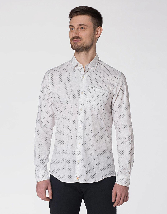 Pierre Cardin shirt in white with small print