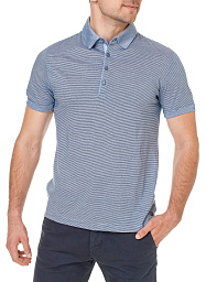 Pierre Cardin polo from the exclusive Le Bleu collection in blue stripes