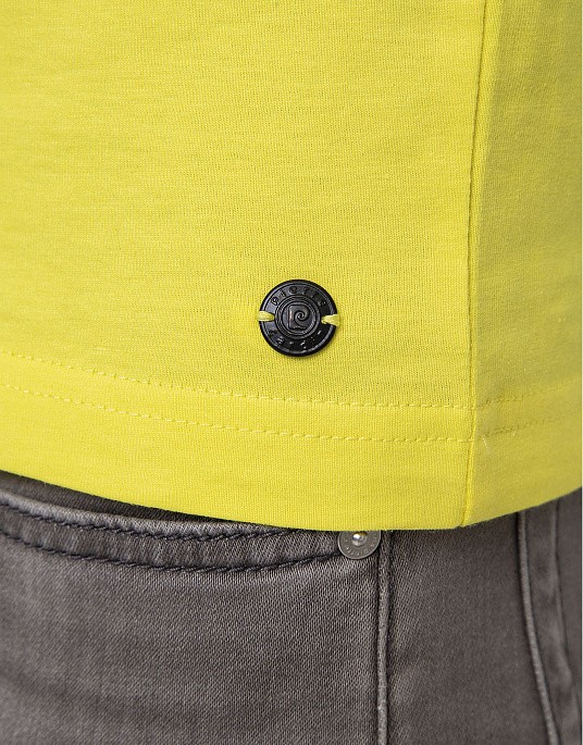 Футболка Pierre Cardin з колекції Future Flex в жовтому кольорі з принтом