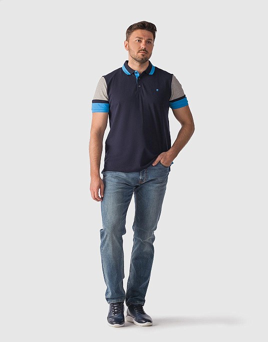 Pierre Cardin polo shirt from the Future Flex collection in navy blue