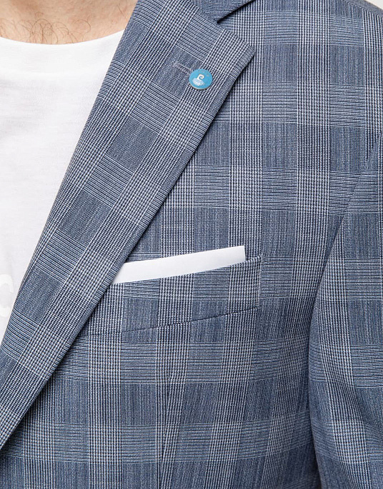Піджак Pierre Cardin з колекції Future Flex блакитний в клітку