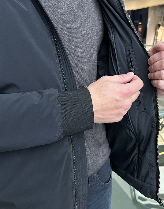 Pierre Cardin hooded jacket in black