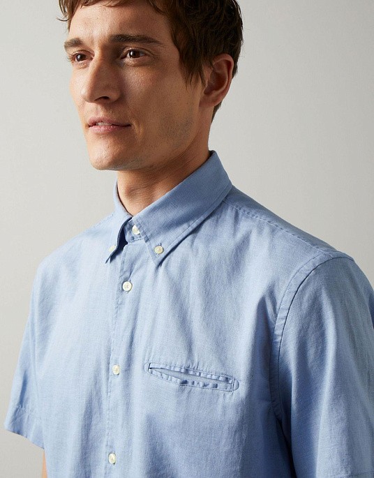 Pierre Cardin short from the Future Flex collection sleeve shirt in blue