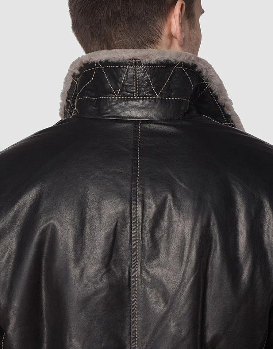 Шкіряна куртка Belstaff у чорному кольорі