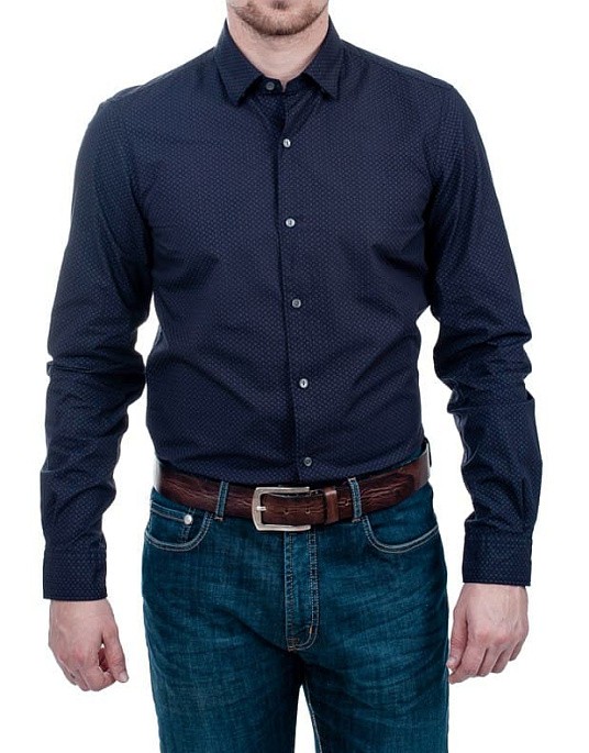 Pierre Cardin shirt in patterned blue