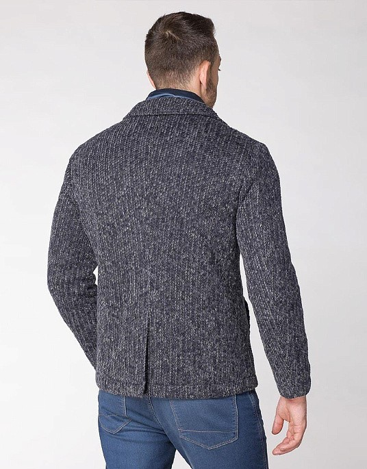 Куртка - пальто Pierre Cardin из коллекции Future Flex в серо-синем цвете
