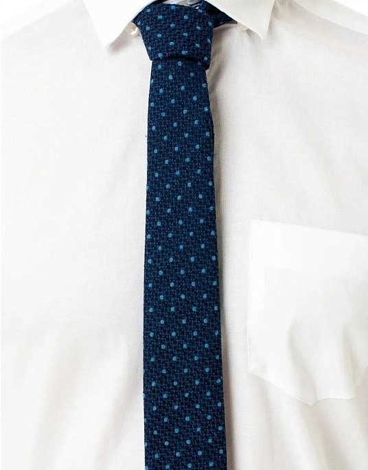 Чоловічу краватку Pierre Cardin синього кольору з принтом