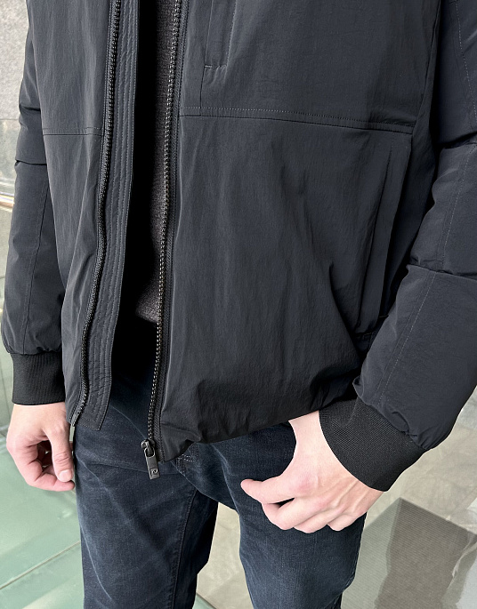 Куртка Pierre Cardin з капюшоном у чорному кольорі