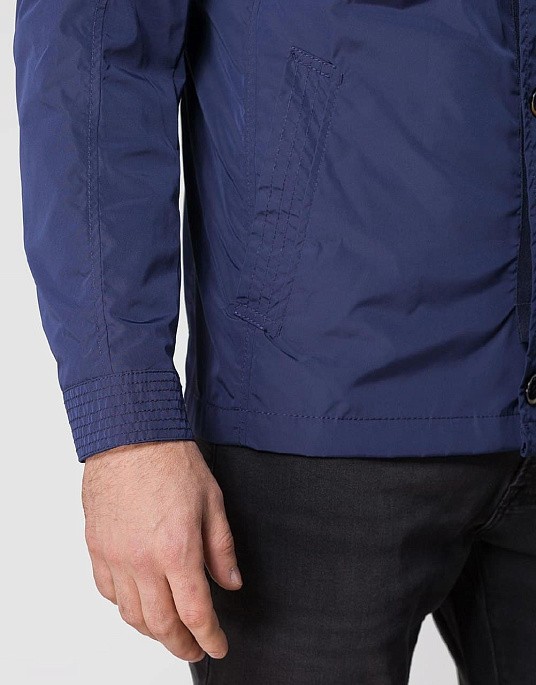 Pierre Cardin windbreaker with stand-up collar in blue