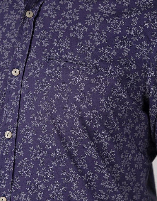 Рубашка  Pierre Cardin в синем цвете с цветочным принтом
