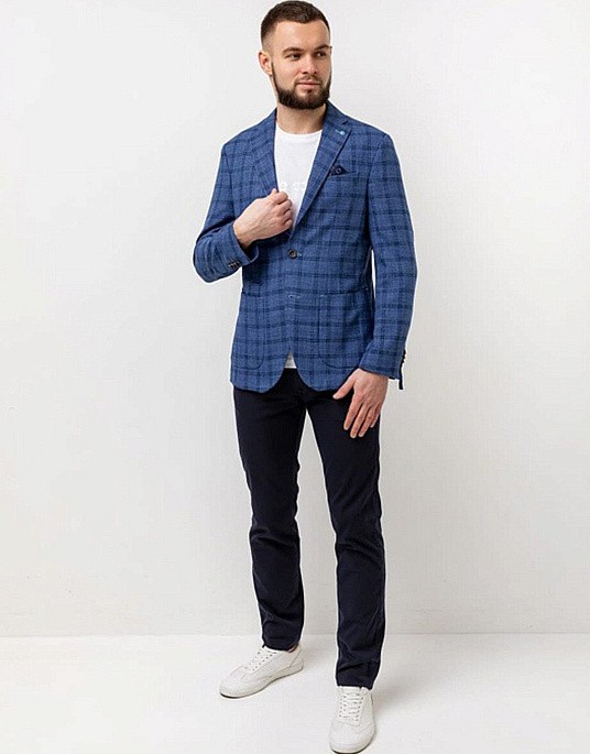 Pierre Cardin jacket from Future Flex collection in blue check
