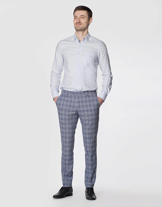 Pierre Cardin suit from the Future Flex collection in blue plaid