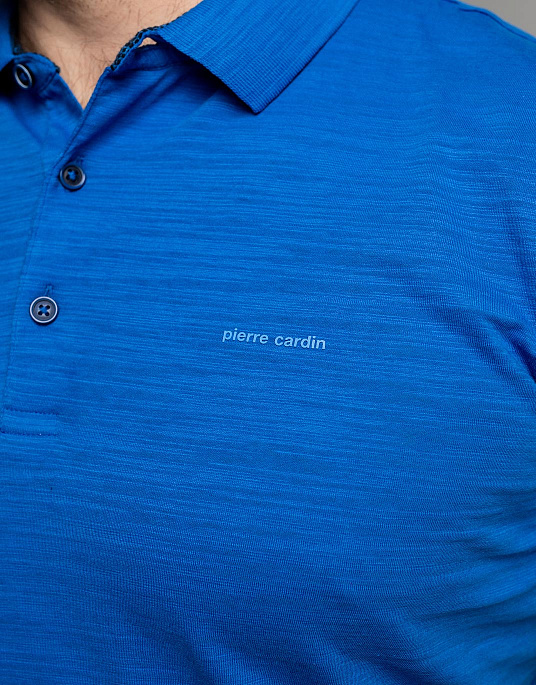 Поло Pierre Cardin із колекції Future Flex у синьому кольорі