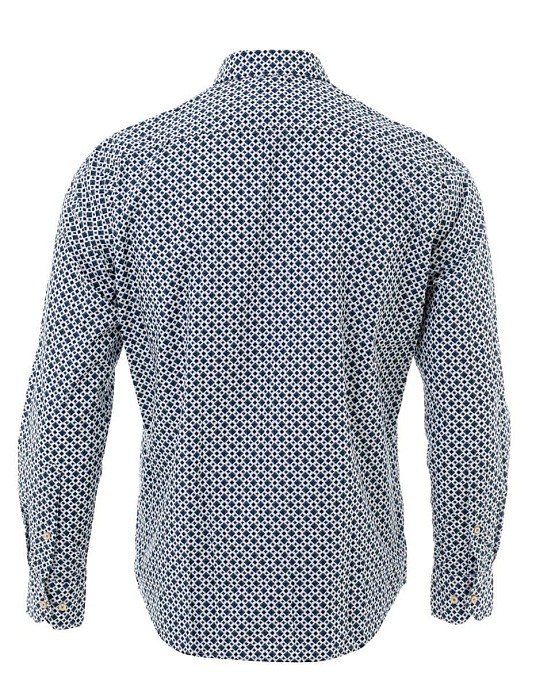 Pierre Cardin shirt from the Future Flex collection in white with geometric print