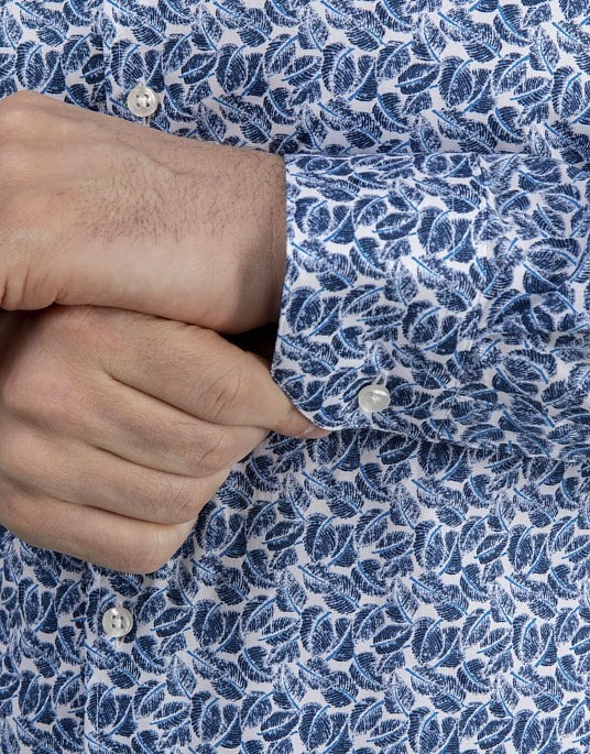 Сорочка Pierre Cardin з колекції Future Flex синя з принтом
