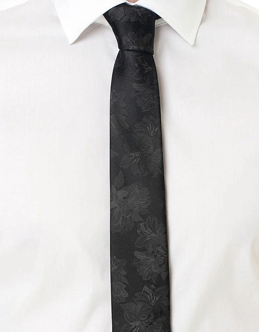 Краватка Pierre Cardin чорна з принтом