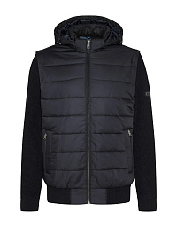 Bugatti hooded jacket in navy blue