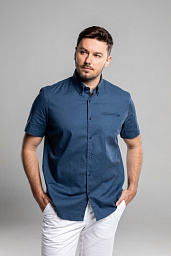 Pierre Cardin shirt from the Future Flex collection with short sleeves in blue