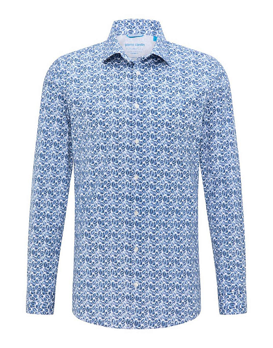 Pierre Cardin shirt from Future Flex collection blue with print