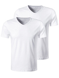Комплект базовых футболок Pierre Cardin в белом цвете с V образным вырезом
