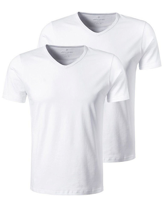 Комплект базових футболок Pierre Cardin у білому кольорі з V-подібним вирізом