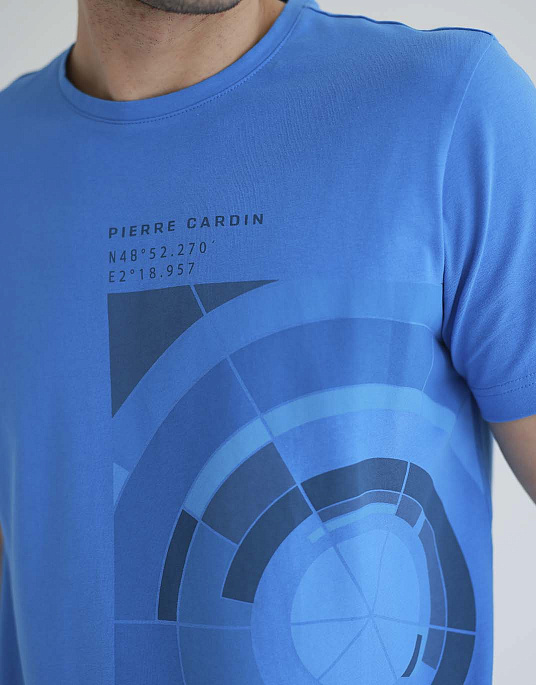 Pierre Cardin t-shirt with a print in blue