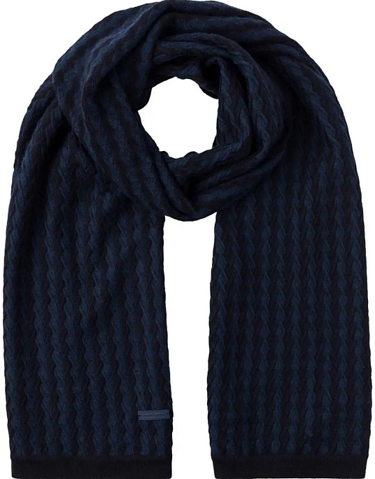 Подарочный набор шапка Pierre Cardin + шарф в синем цвете