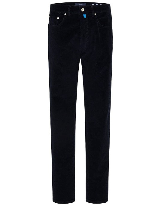 Вельветові брюки Pierre Cardin із колекції Future Flex у темно-синьому кольорі
