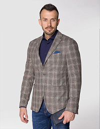 Pierre Cardin jacket from Future Flex collection in brown check