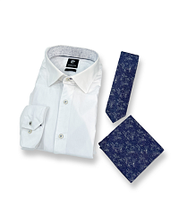 Gift set for men: shirt + tie and handkerchief from Pierre Cardin