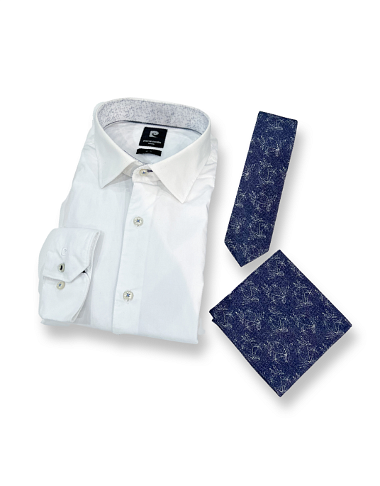 Подарунковий набір для чоловіків: сорочка + краватка та хустинка від Pierre Cardin