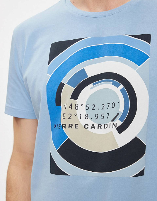 Pierre Cardin t-shirt with a print in blue color