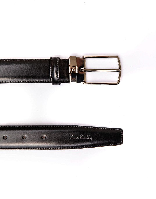 Подарунковий набір Pierre Cardin ремінь, портмоне, візитниця в чорному кольорі