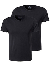 Комплект базовых футболок Pierre Cardin в чёрном цвете с V образным вырезом