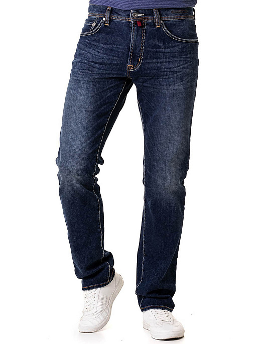 Pierre Cardin Blue Bolt jeans in distressed blue