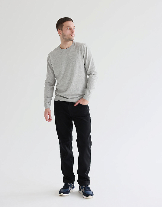 Pierre Cardin jumper with a round collar of gray color