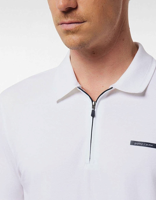 Pierre Cardin polo shirt from Future Flex collection in white