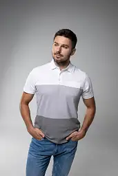 Pierre Cardin polo shirt from the Future Flex collection in grey