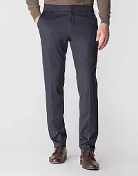 Pierre Cardin trousers from the Future Flex collection in blue with small print