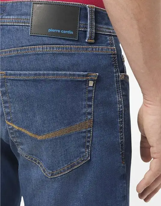 Pierre Cardin shorts from the Future Flex collection, blue with frayed