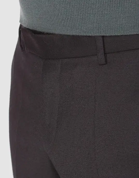 Pierre Cardin slant pocket trousers in black