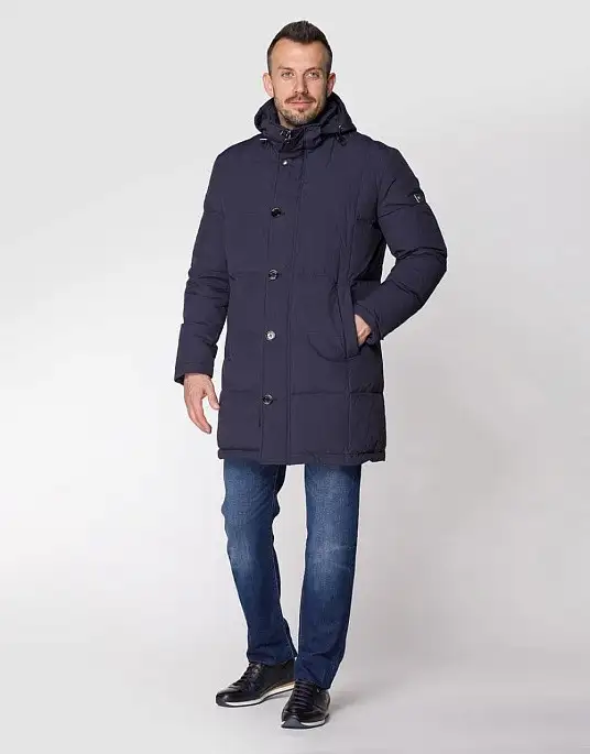 Куртка-пуховик Pierre Cardin з колекції Denim Academy в синьому кольорі