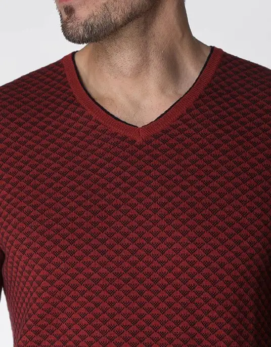 Пуловер Pierre Cardin из серии  Royal Blend  в бордовом цвете