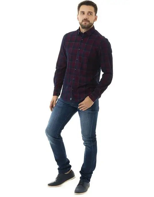 Pierre Cardin shirt from Denim Academy collection in red check