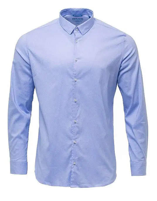 Shirt mens textured series Future Flex in blue color from Pierre Cardin