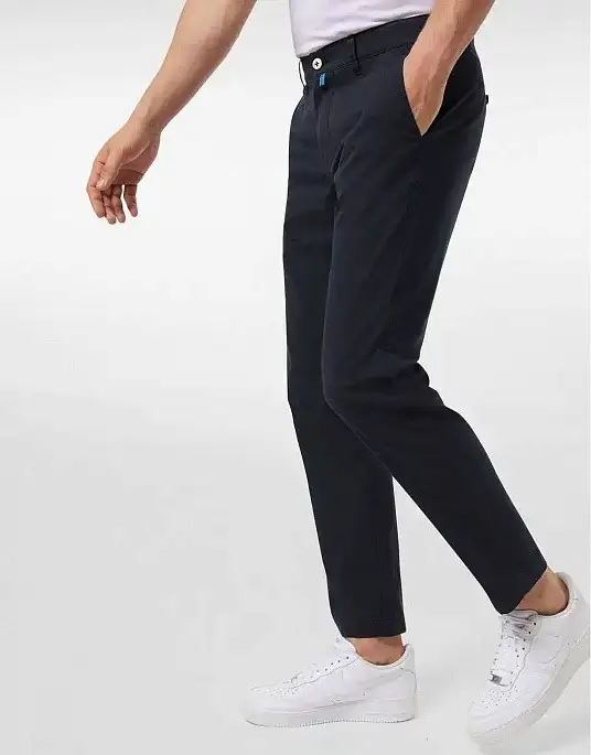 Pierre Cardin flats trousers with slant pockets Future Flex collection in dark blue