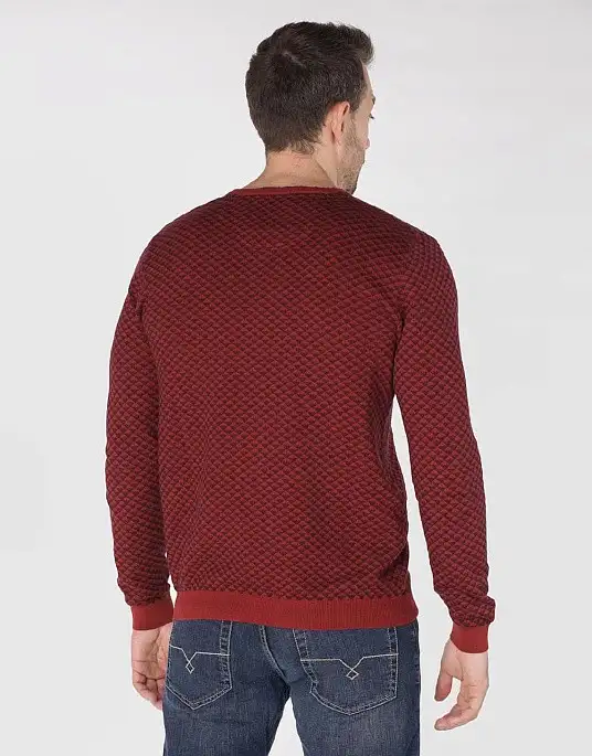 Пуловер Pierre Cardin из серии  Royal Blend  в бордовом цвете