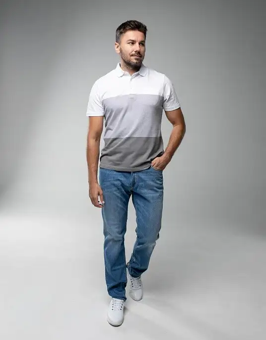 Pierre Cardin polo shirt from the Future Flex collection in grey