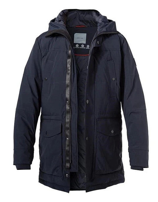 Pierre Cardin parka jacket with a hood in blue